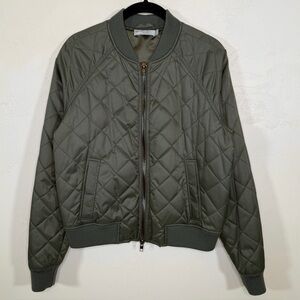 Vince Quilted Bomber Jacket in Olive - Style V3713-90924